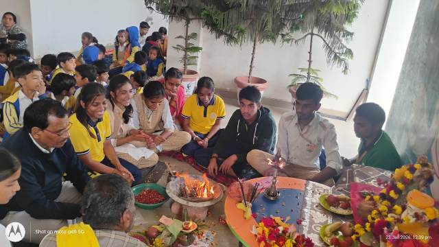 Sarswati pooja The Shape Internation School